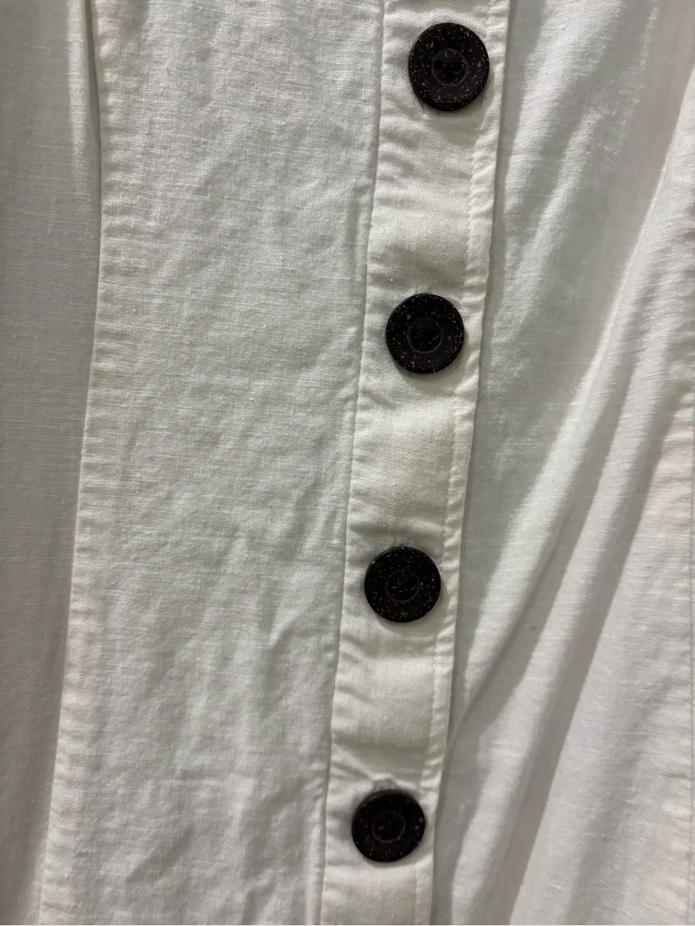 Express White Button-Front Mini Sundress - Picture 2 of 3